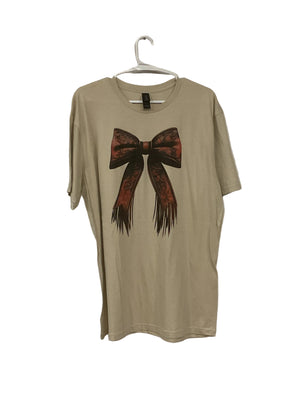BEIGE BOW TSHIRT