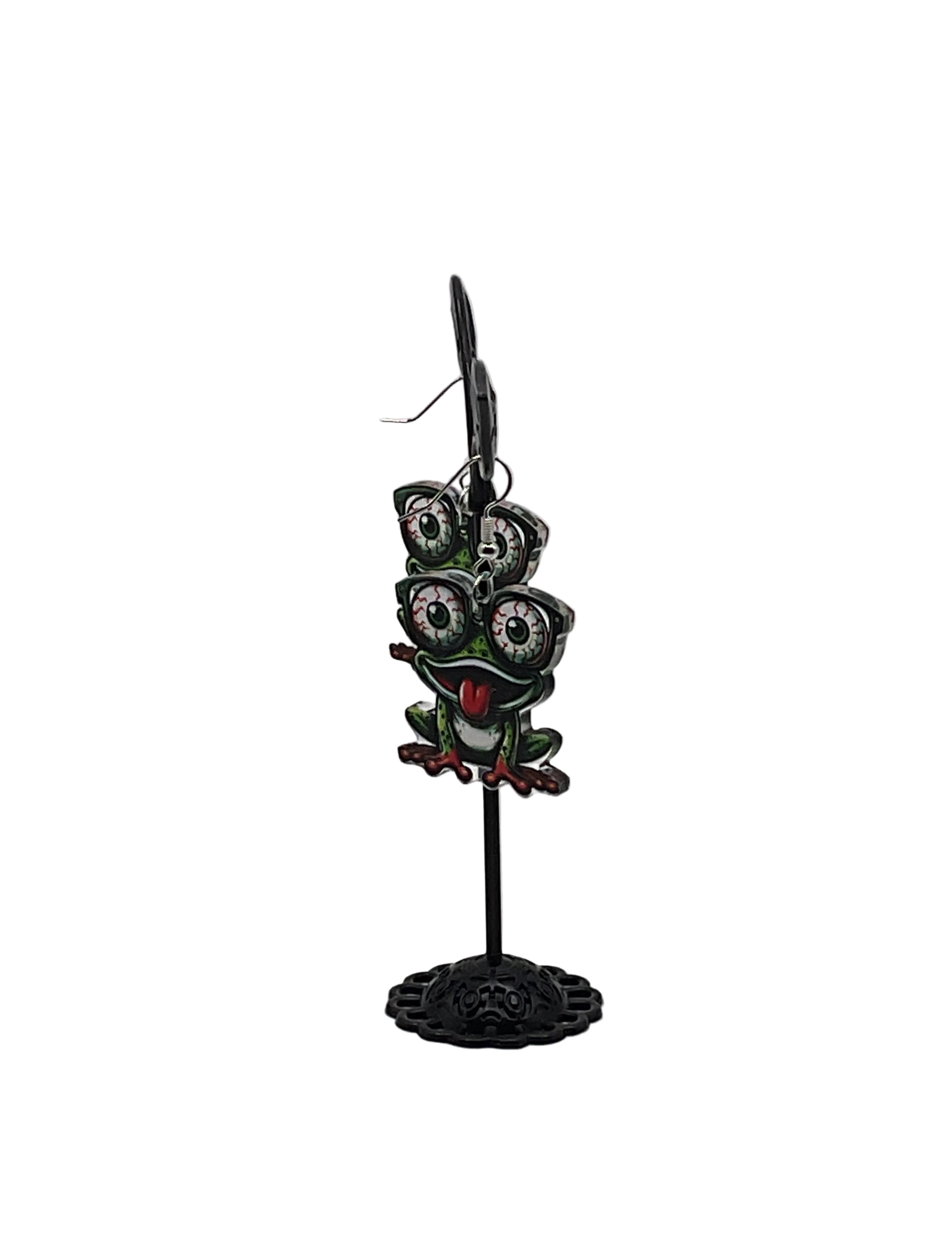 Red Eyed Frog Earrings