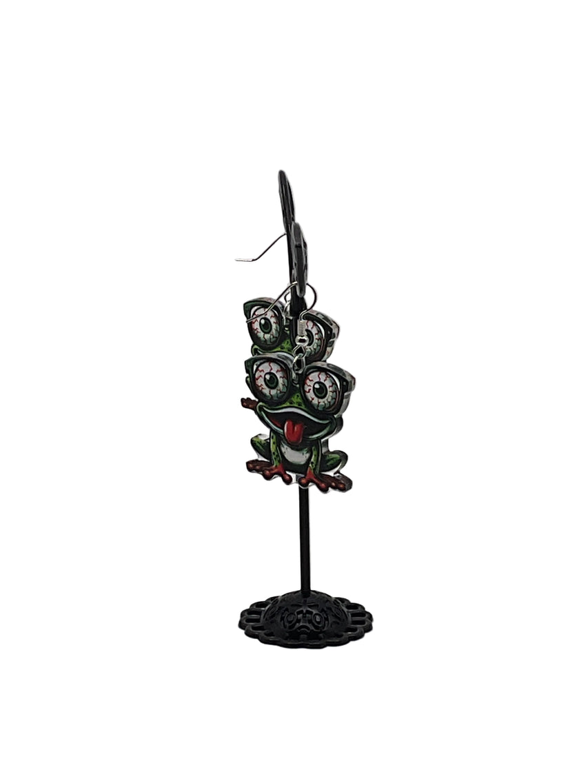Red Eyed Frog Earrings