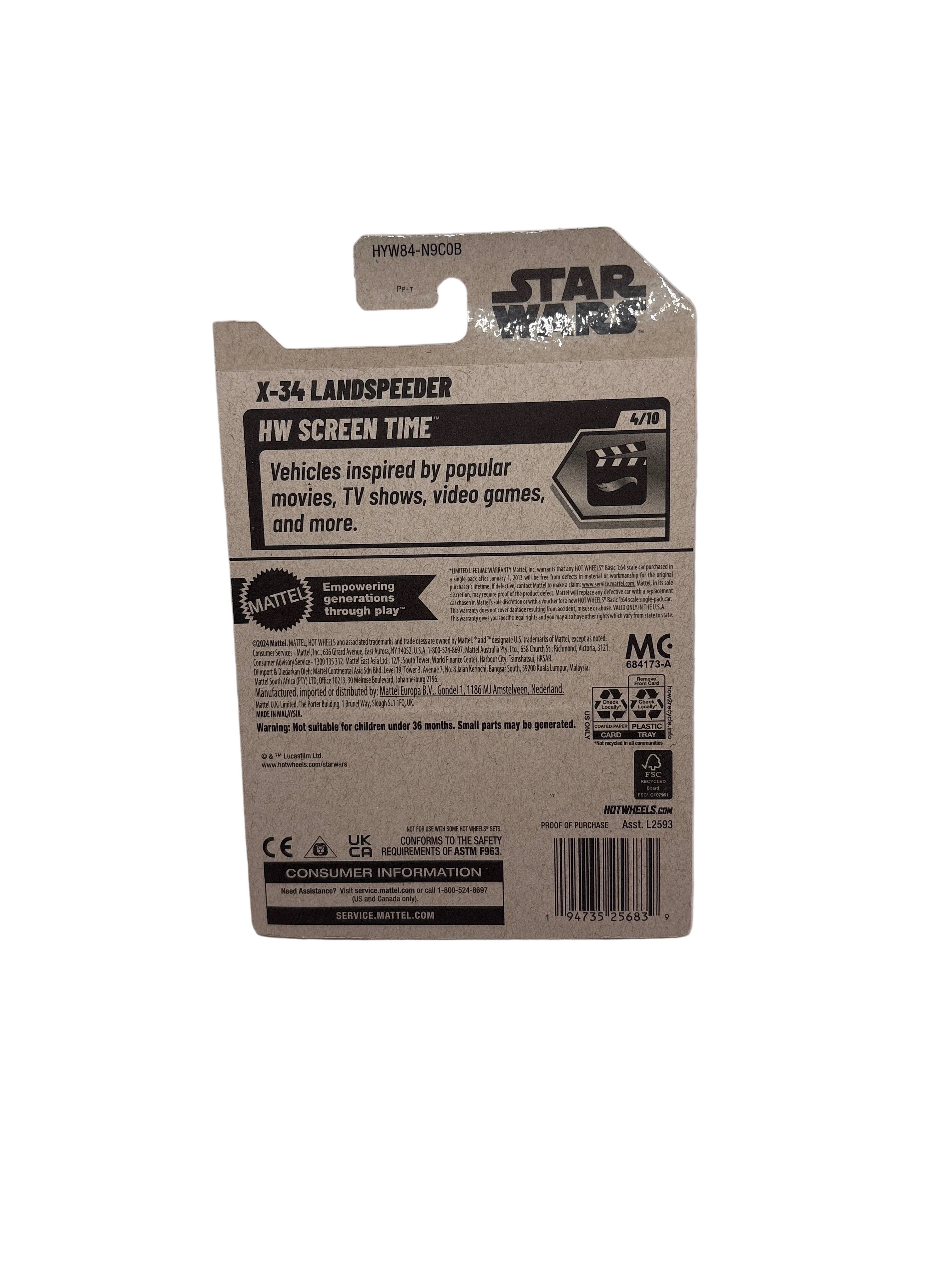 Hot Wheels X-34 Landspeeder Diecast