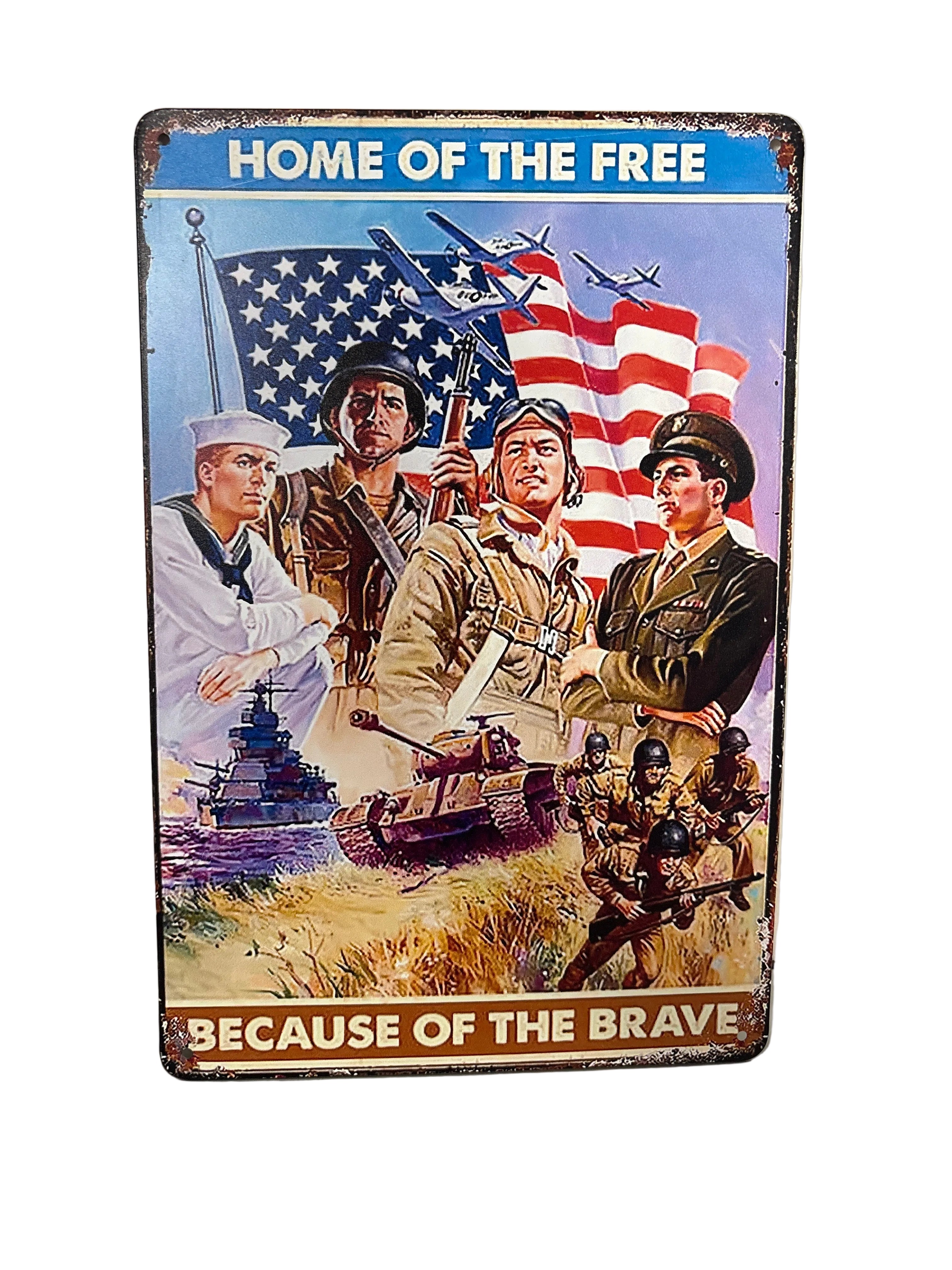 Home Of The Free Because Of The Brave Sign