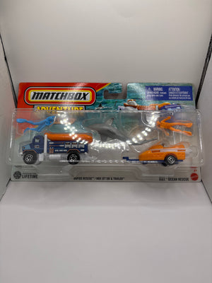 Matchbox Rapids Rescue MBX Jet Ski & Trailer Diecast