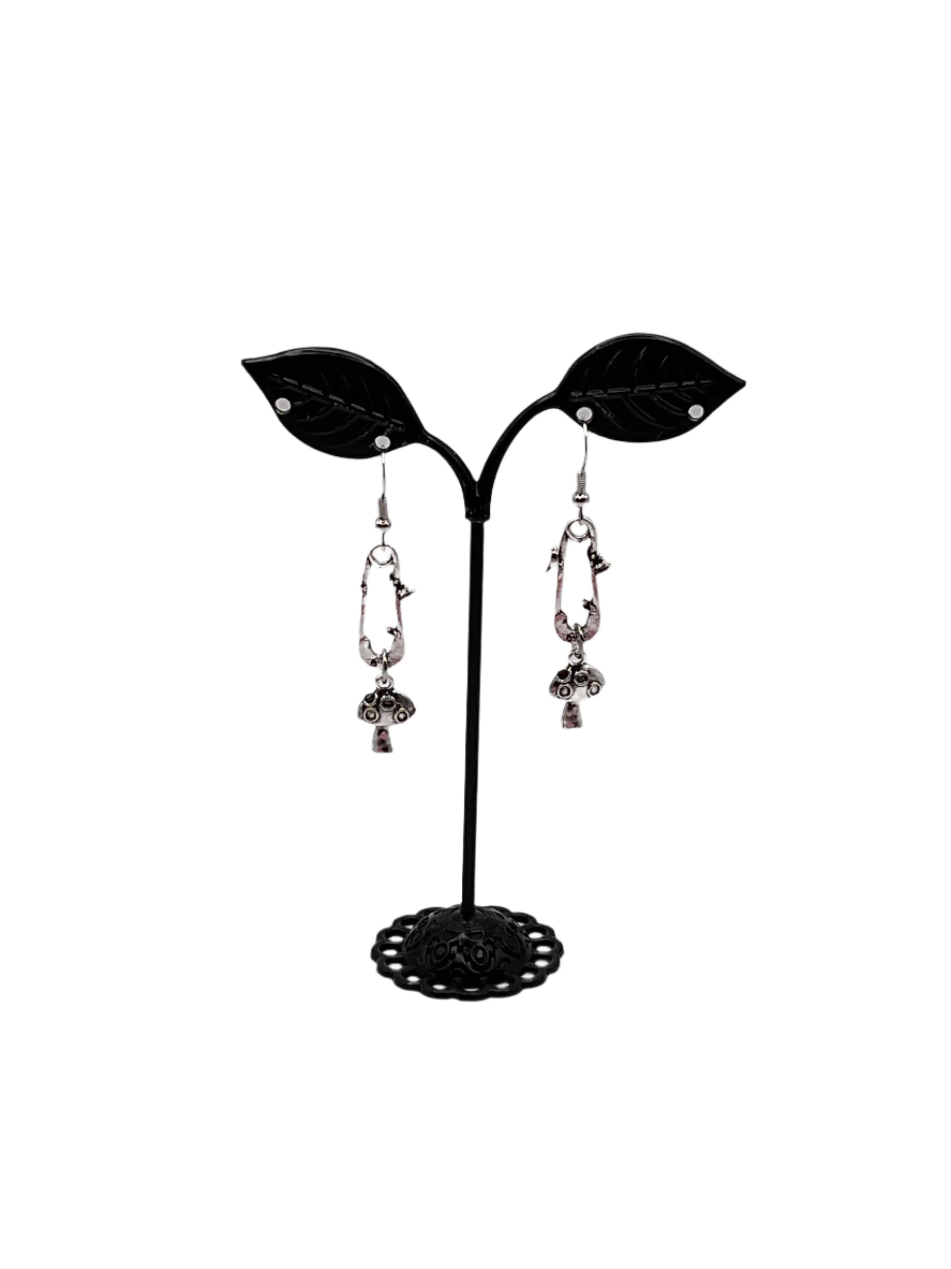 Baby Pin with Mushroom Earrings