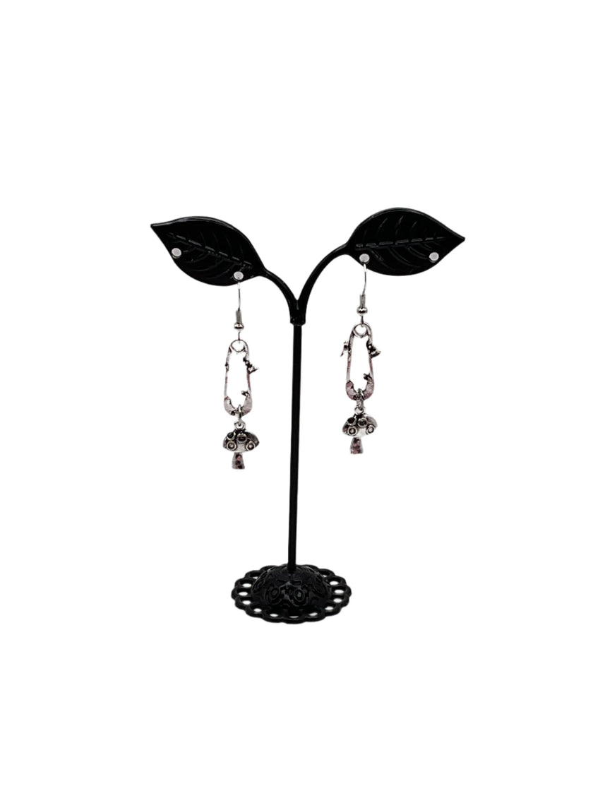 Baby Pin with Mushroom Earrings
