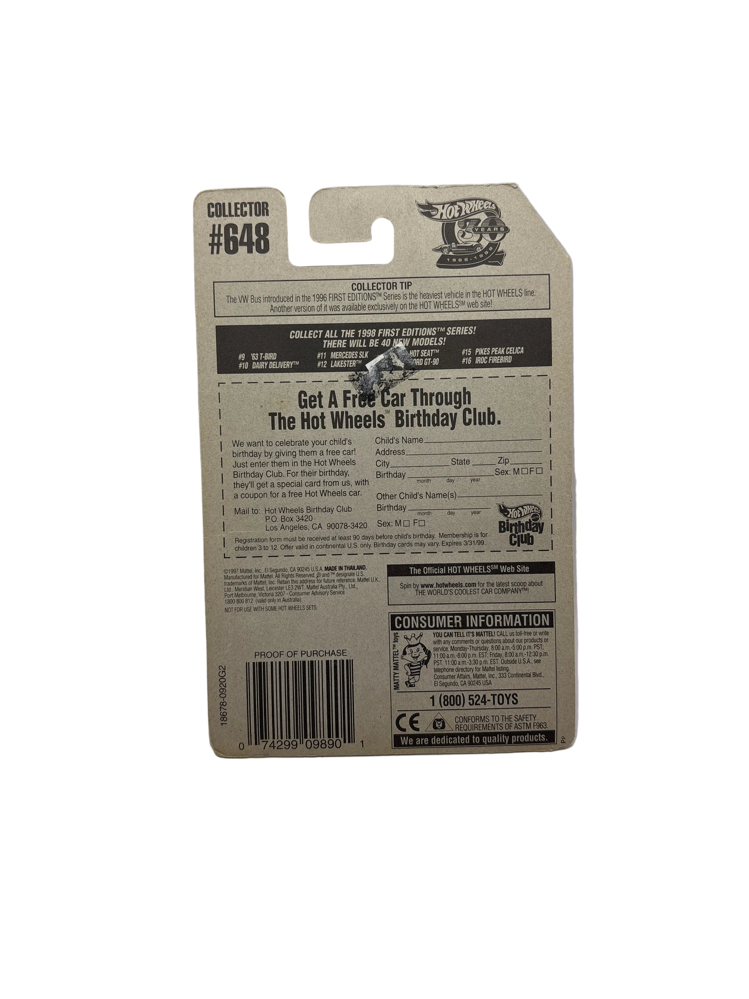 Hot Wheels Hot Seat Diecast white