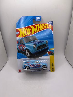 Hot Wheels 67 Austin Mini Van Diecast blue