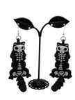 Raccoon Skeleton Earrings