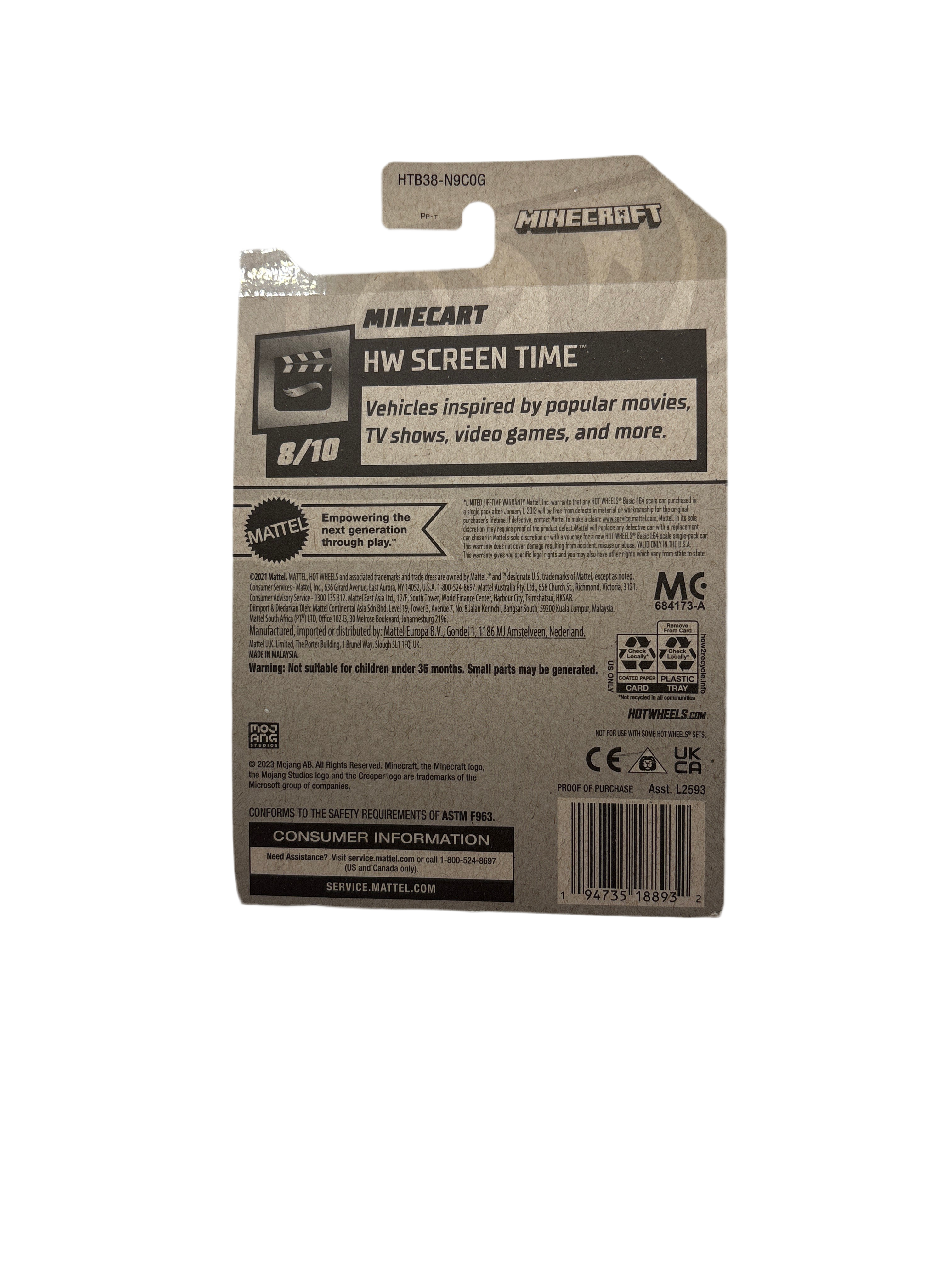 Hot Wheels Minecart Diecast