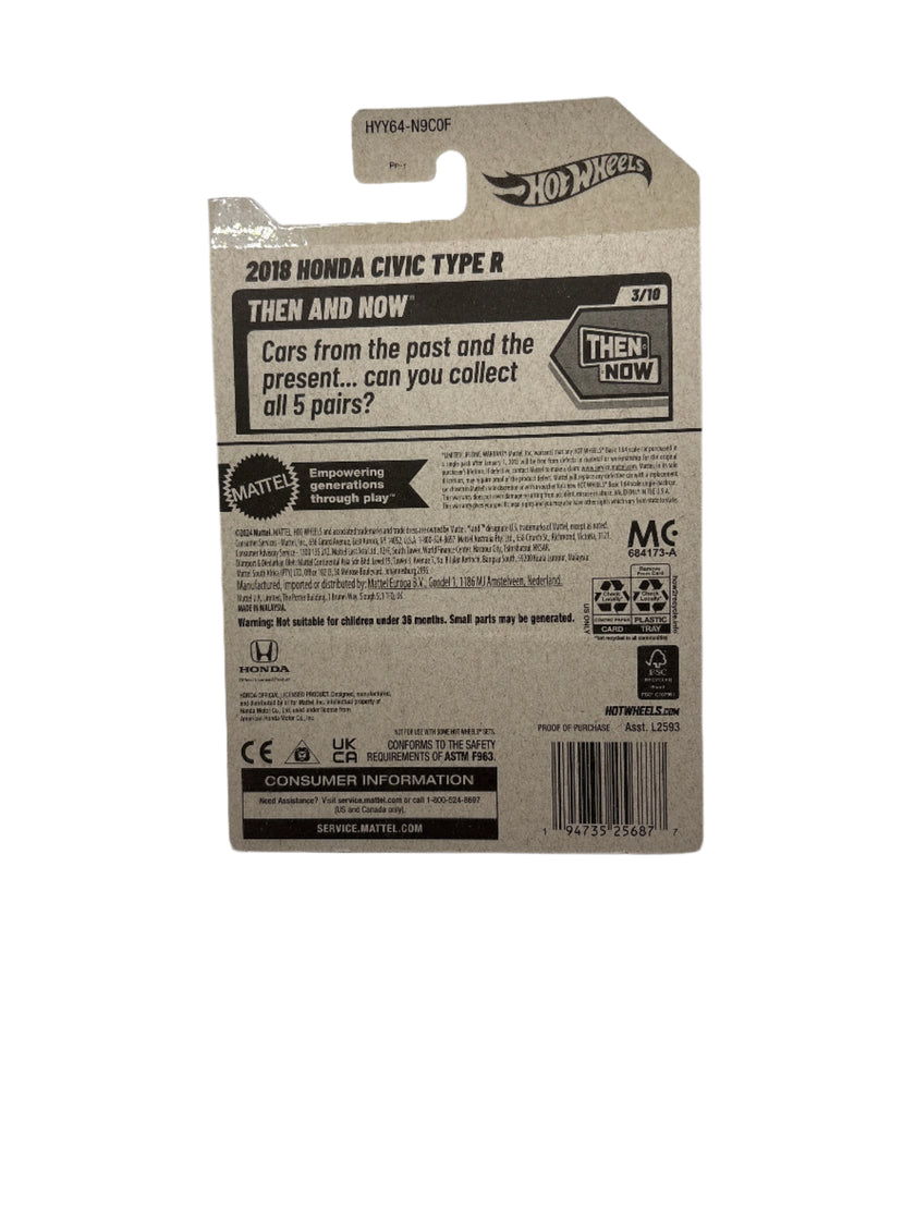 Hot Wheels 2018 Honda Civic Type R Diecast