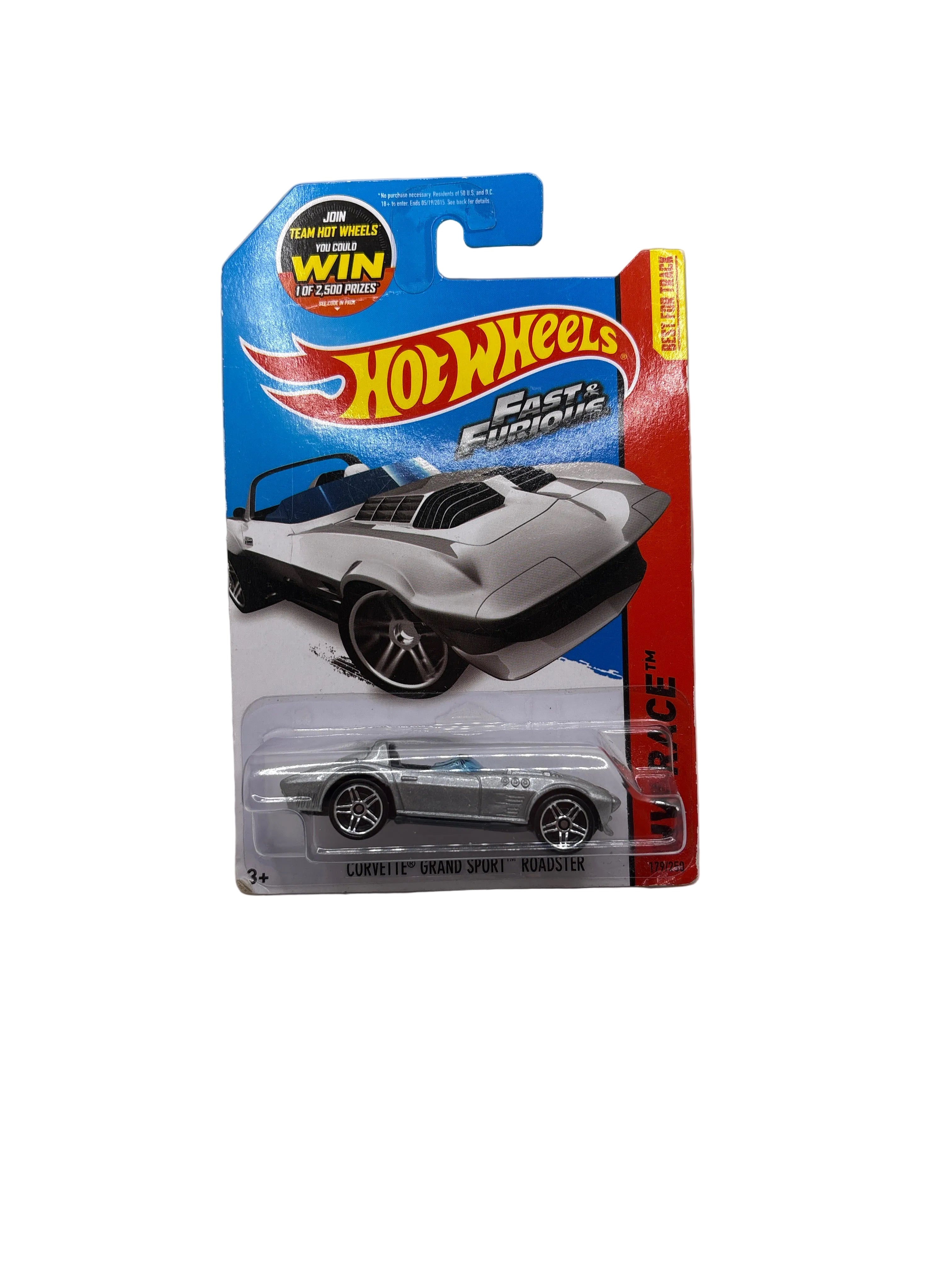 Hot Wheels Corvette Grand Sport Roadster Diecast silver