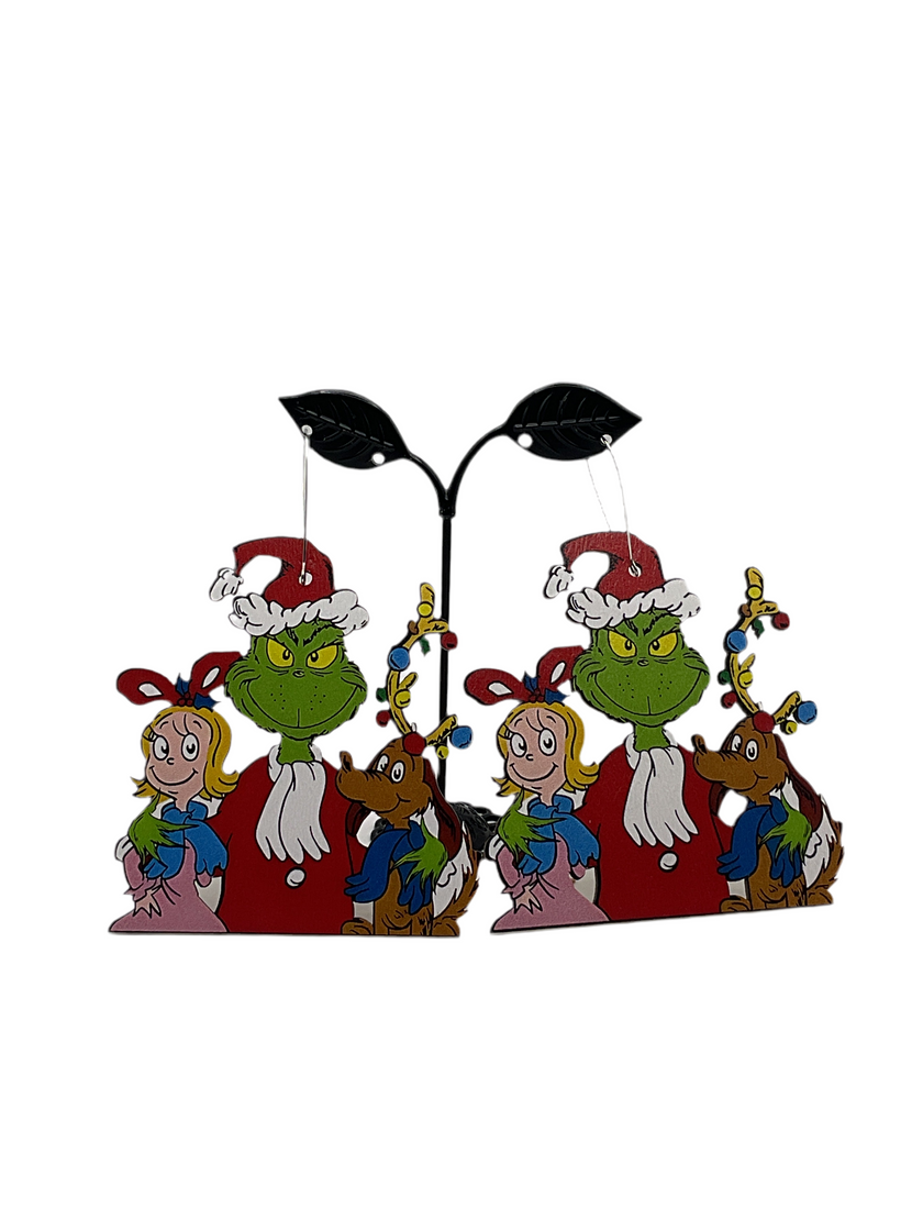 Large Grinch Earrimgs
