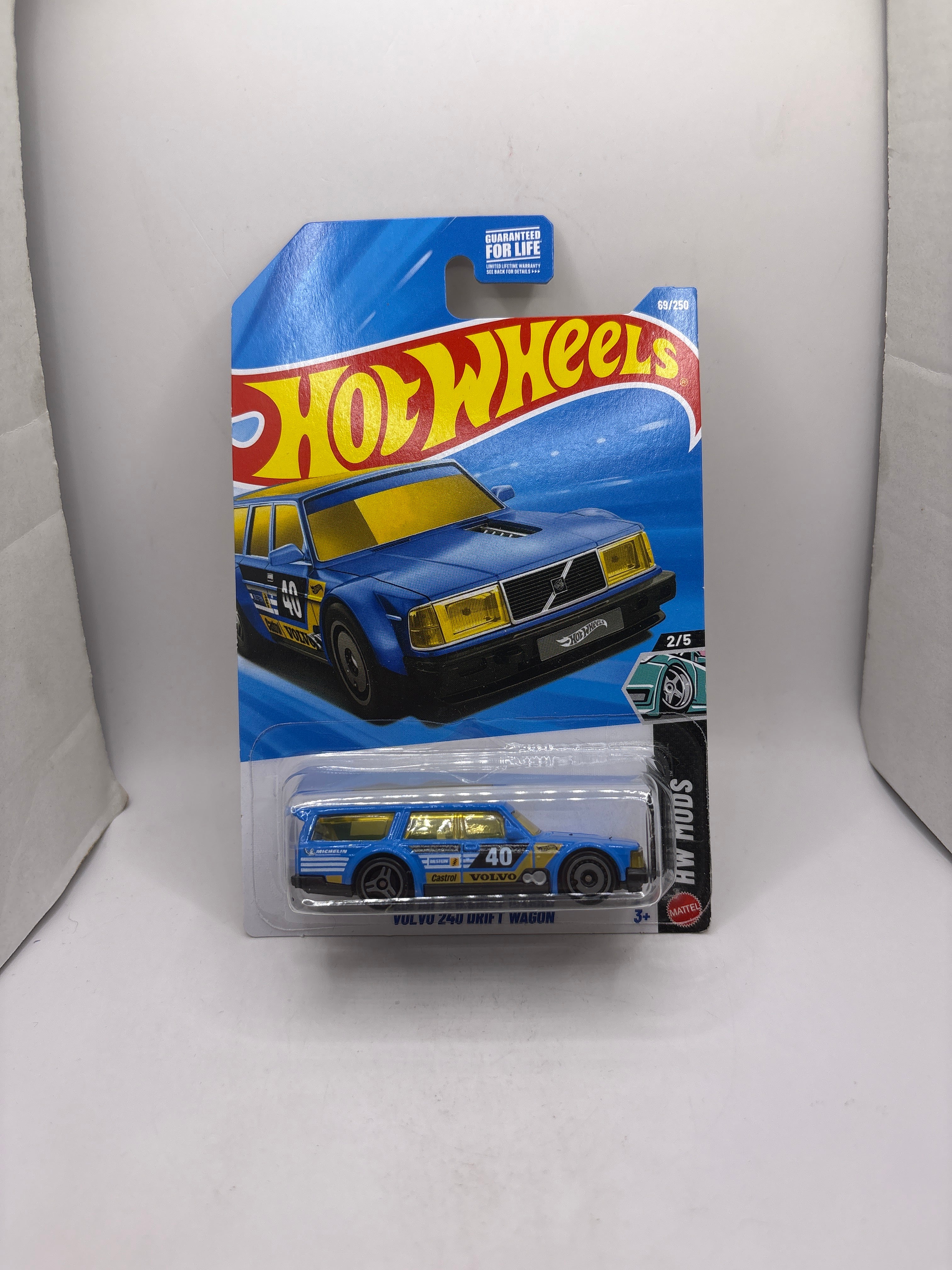 Hot Wheels Volvo 240 Drift Wagon Diecast blue