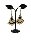 Black and Gold Layered Earrings