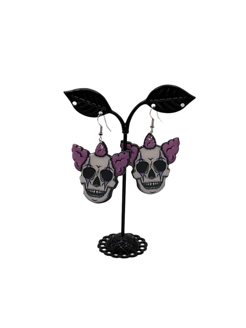 Skull Clown Earrings