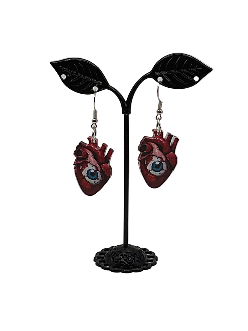 HUMAN HEART EARRINGS