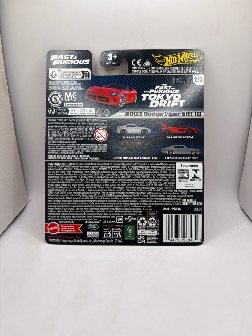 Hot Wheels 2003 Dodge Viper SRT 10 Diecast
