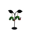 Green Caterpillar Earrings 2