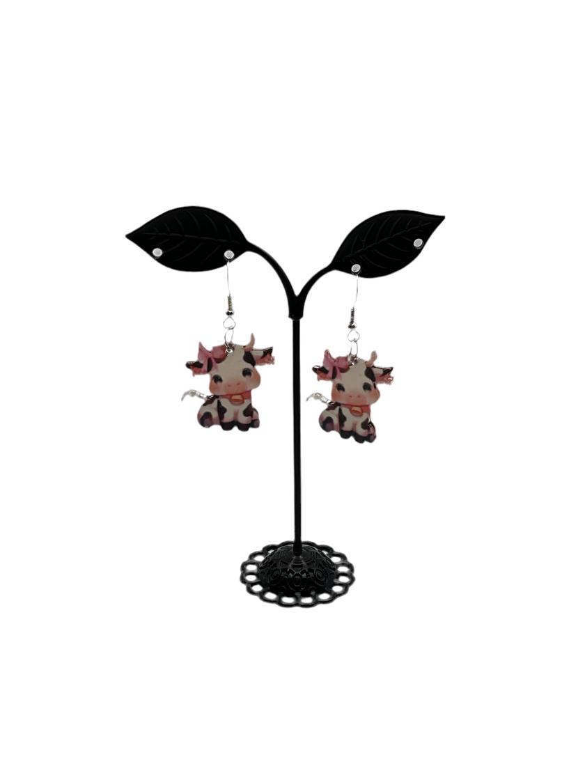 Baby cow earrings