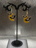 Bat/moon earrings