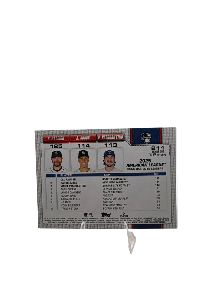 Topps Cal Raleigh Aaron Judge Vinnie Pasquantino