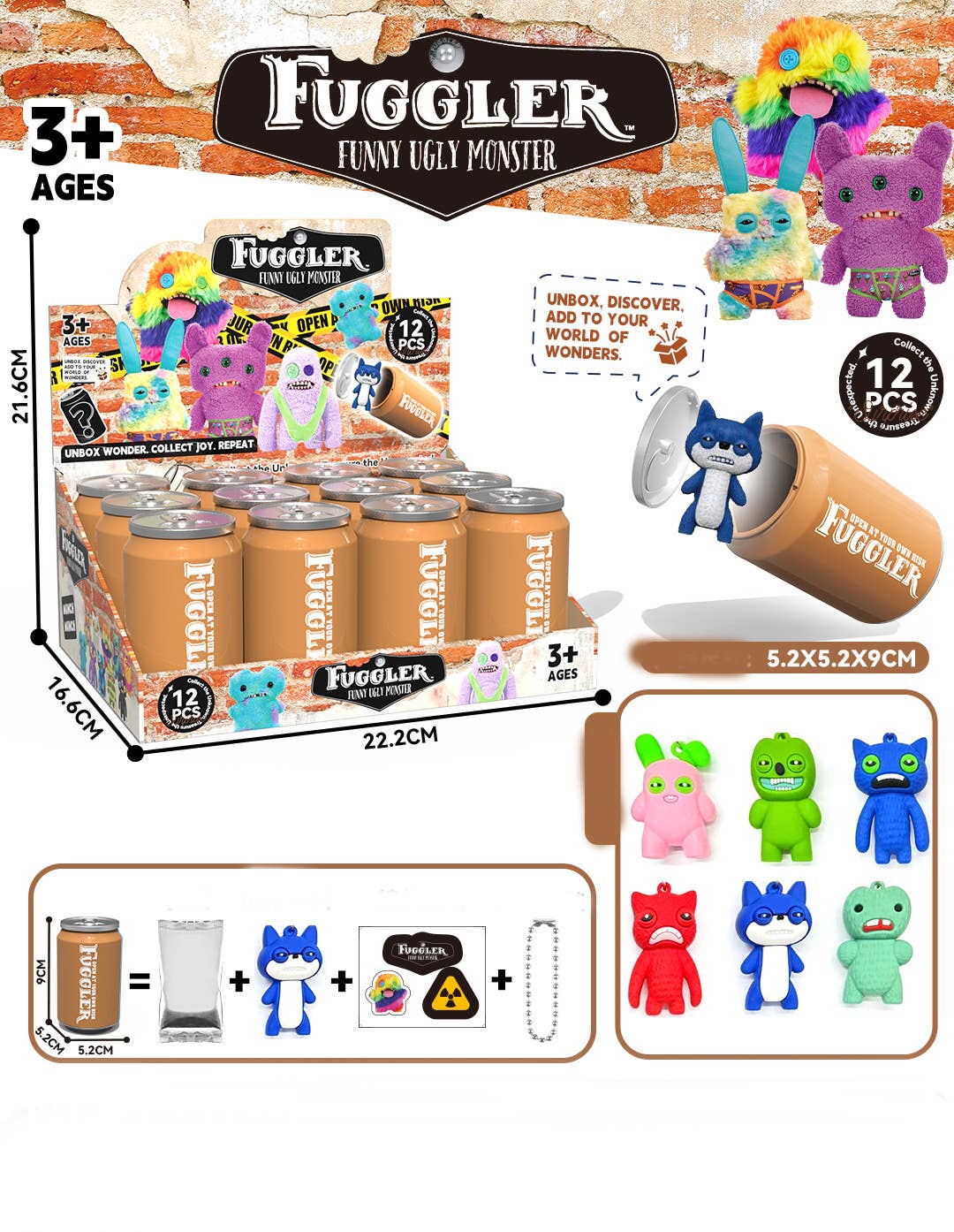 Cans FUGGLER Keychain Blind Box