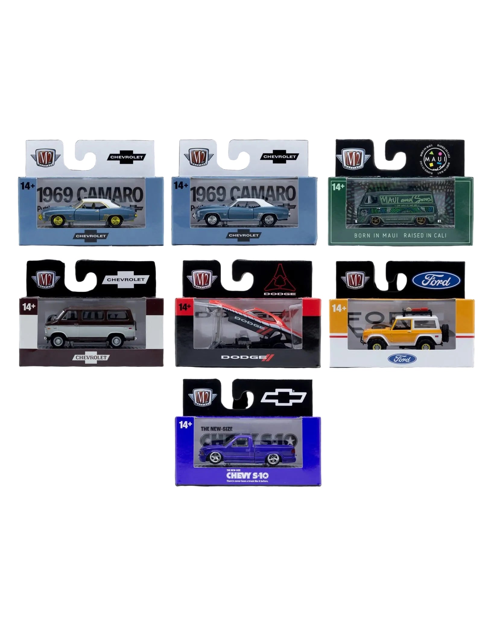 M2 Detroit Muscle Sealed Case Diecast multi color