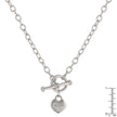 Toggle Pave Heart Necklace