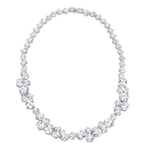 Bejeweled Cubic Zirconia Collar Necklace