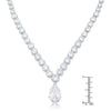 Bejeweled Cubic Zirconia Pear Drop Necklace