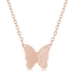 Breanne Rose Gold Stainless Steel Rose Gold Butterfly Necklace