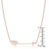 Arianna Rose Gold Stainless Steel Arrow Necklace