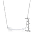 Arianna Rhodium Stainless Steel Arrow Necklace