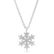 Jenna Stainless Steel Silvertone Snowflake Necklace