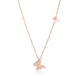 Beatrice Rose Gold Stainless Steel Delicate Butterfly Necklace