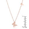 Beatrice Rose Gold Stainless Steel Delicate Butterfly Necklace