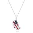 .015 Ct Patriotic U.S. Map Necklace