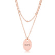 Rose Gold Plated Double Chain HOPE Necklace