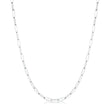 16 Rhodium Plated Linked Petite Paperclip Chain Necklace