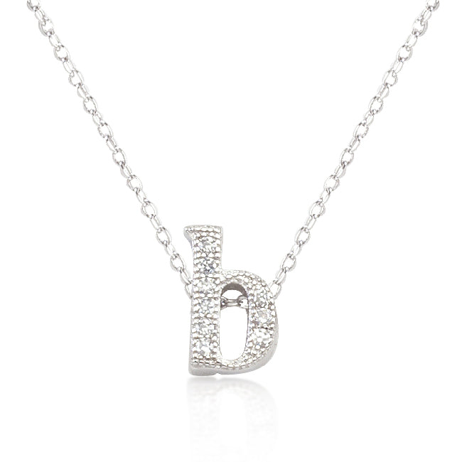 Micro-Pave Initial B Pendant