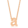 Rose Gold Finish Initial A Pendant