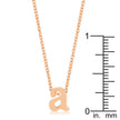 Rose Gold Finish Initial A Pendant