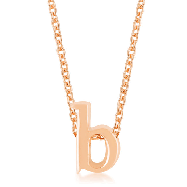 Rose Gold Finish Initial B Pendant