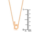 Rose Gold Finish Initial B Pendant