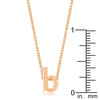 Rose Gold Finish Initial B Pendant