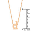 Rose Gold Finish Initial D Pendant