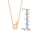 Rose Gold Finish Initial D Pendant