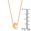 Rose Gold Finish Initial E Pendant