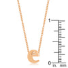 Rose Gold Finish Initial E Pendant