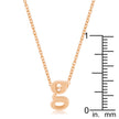 Rose Gold Finish Initial G Pendant