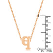 Rose Gold Finish Intiial Q Pendant